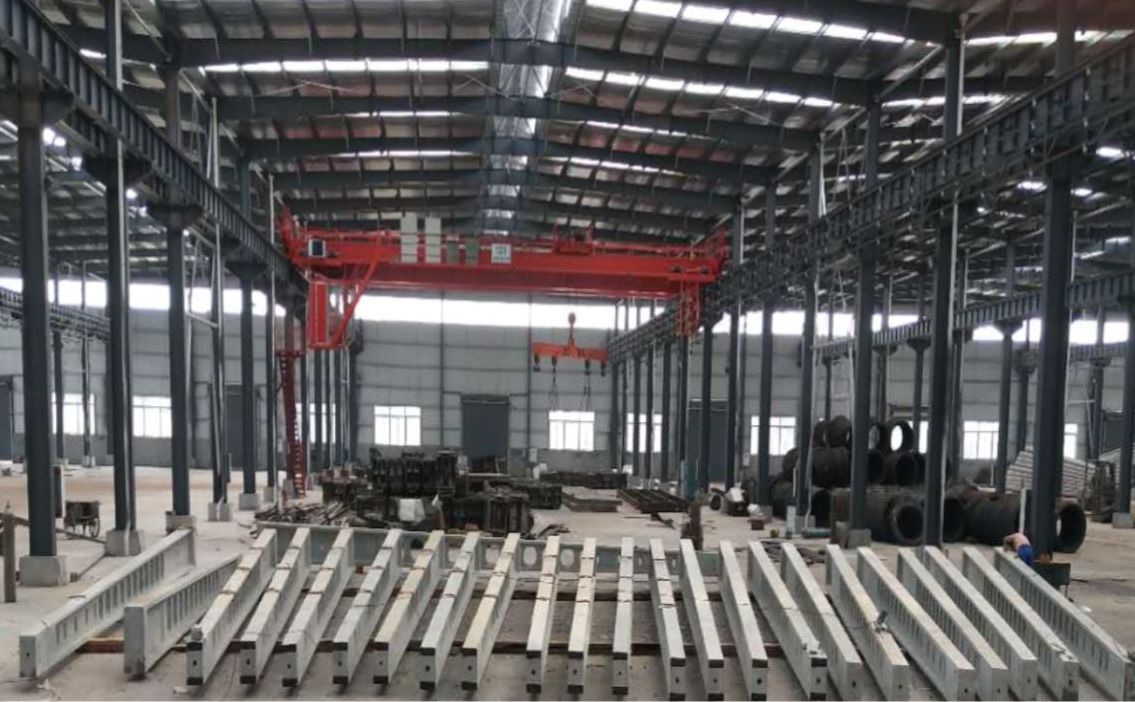 Angle steel tower members in the Zhongrui fabrication workshop